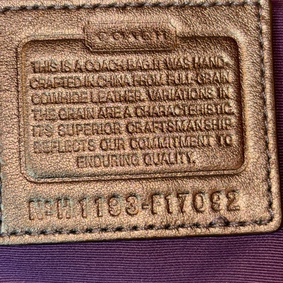 COACH Madison Lynn Satchel F17092 Metallic Bronze Leather Hobo - Picture 8 of 15